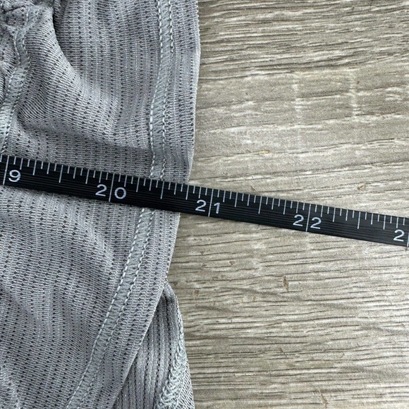 LULULEMON 4 Neon Pink Gray Sports Bra Loose Shirt Yoga Fitness Dance Tank Top - Picture 9 of 10